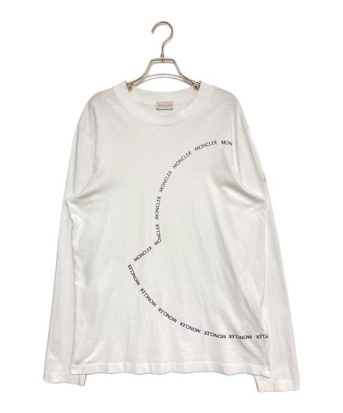 MONCLER（モンクレール）MONCLER (モンクレール) ロゴL/STシャツ ホワイト サイズ:Mの古着・服飾アイテム