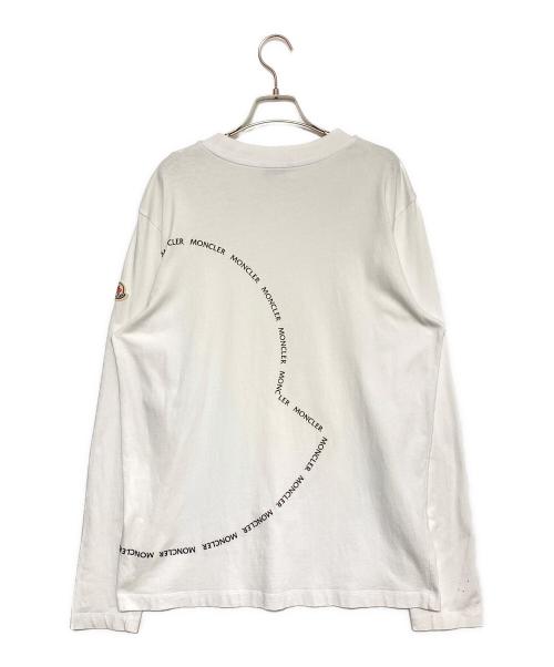 MONCLER（モンクレール）MONCLER (モンクレール) ロゴL/STシャツ ホワイト サイズ:Mの古着・服飾アイテム