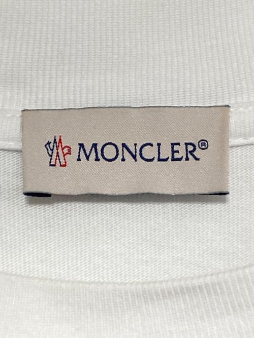 MONCLER（モンクレール）MONCLER (モンクレール) ロゴL/STシャツ ホワイト サイズ:Mの古着・服飾アイテム