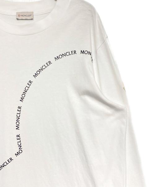 MONCLER（モンクレール）MONCLER (モンクレール) ロゴL/STシャツ ホワイト サイズ:Mの古着・服飾アイテム