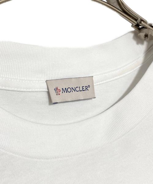 MONCLER（モンクレール）MONCLER (モンクレール) ロゴL/STシャツ ホワイト サイズ:Mの古着・服飾アイテム