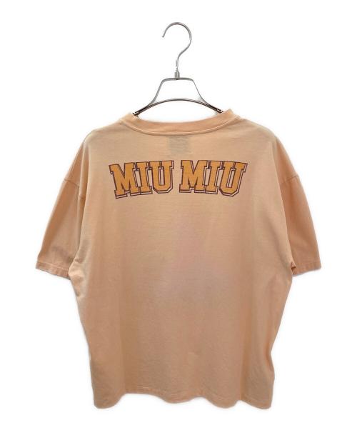 MIU MIU（ミュウミュウ）MIU MIU (ミュウミュウ) 不思議の国のアリスロプリントTシャツ オレンジ サイズ:Sの古着・服飾アイテム