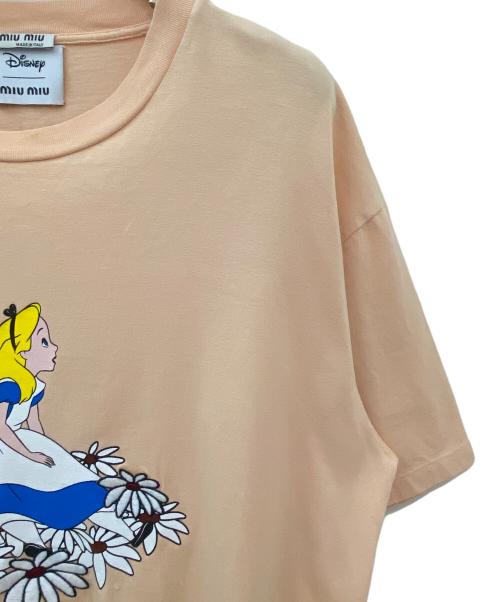 MIU MIU（ミュウミュウ）MIU MIU (ミュウミュウ) 不思議の国のアリスロプリントTシャツ オレンジ サイズ:Sの古着・服飾アイテム