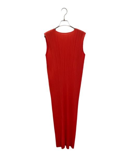 PLEATS PLEASE（プリーツプリーズ）PLEATS PLEASE (プリーツプリーズ) IKKO TANAKA (イッコウタナカ) プリーツワンピース オレンジ サイズ:3の古着・服飾アイテム