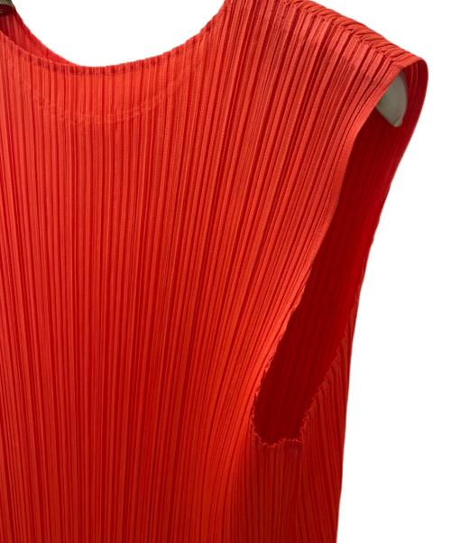 PLEATS PLEASE（プリーツプリーズ）PLEATS PLEASE (プリーツプリーズ) IKKO TANAKA (イッコウタナカ) プリーツワンピース オレンジ サイズ:3の古着・服飾アイテム