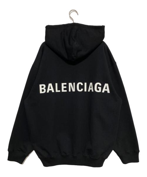 BALENCIAGA（バレンシアガ）BALENCIAGA (バレンシアガ) バックロゴパーカー ブラック サイズ:Mの古着・服飾アイテム