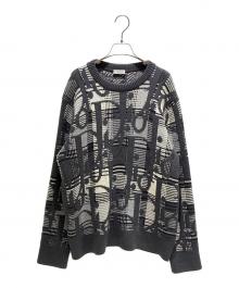 Dior（ディオール）の古着「Oblique Wool Jacquard Sweater」｜グレー