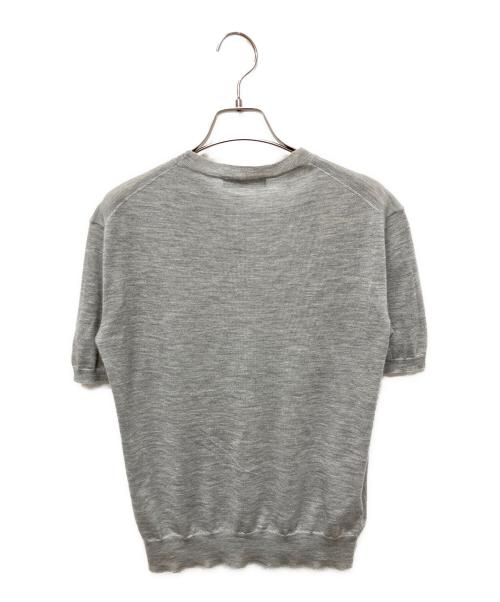 PRADA（プラダ）PRADA (プラダ) カシミヤハーフロゴニット グレー サイズ:36の古着・服飾アイテム