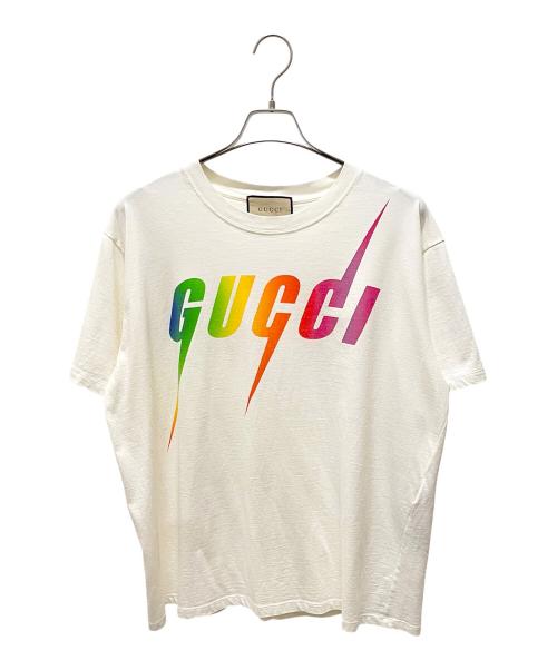 GUCCI（グッチ）GUCCI (グッチ) Blade Print Tee アイボリー サイズ:Ｌの古着・服飾アイテム