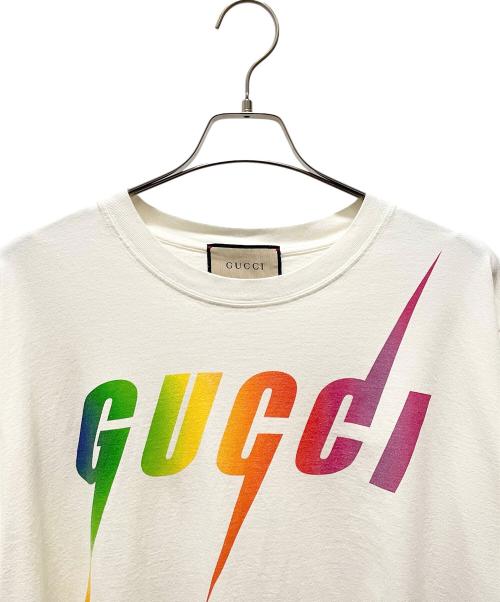 GUCCI（グッチ）GUCCI (グッチ) Blade Print Tee アイボリー サイズ:Ｌの古着・服飾アイテム