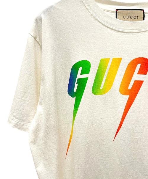 GUCCI（グッチ）GUCCI (グッチ) Blade Print Tee アイボリー サイズ:Ｌの古着・服飾アイテム
