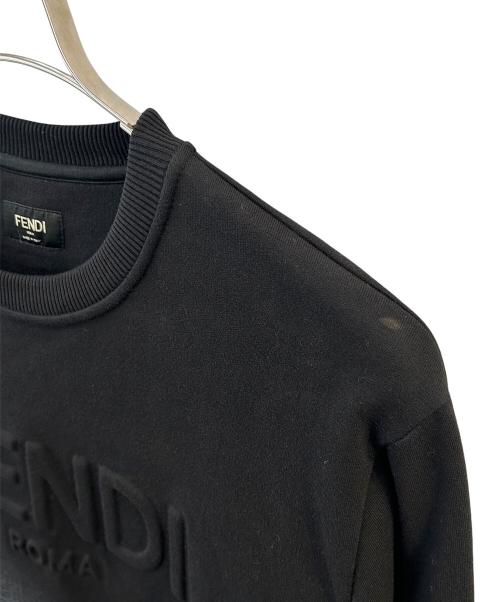 FENDI（フェンディ）FENDI (フェンディ) エンボスロゴスウェット ブラック×ブルー サイズ:Lの古着・服飾アイテム