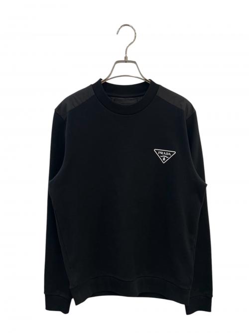 PRADA（プラダ）PRADA (プラダ) ロゴスウェット ブラック サイズ:Sの古着・服飾アイテム