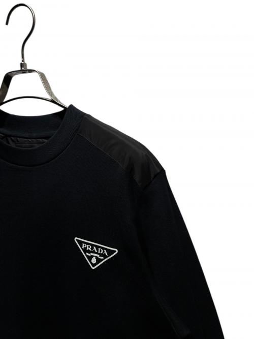 PRADA（プラダ）PRADA (プラダ) ロゴスウェット ブラック サイズ:Sの古着・服飾アイテム