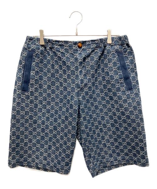 GUCCI（グッチ）GUCCI (グッチ) GGジャガードデニムショートパンツ インディゴ サイズ:48の古着・服飾アイテム