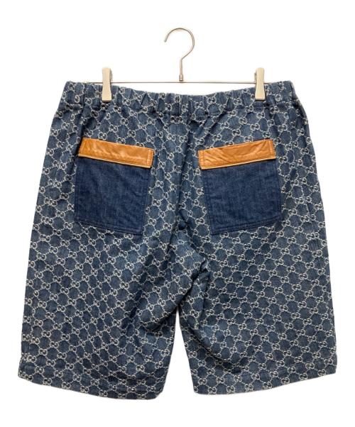 GUCCI（グッチ）GUCCI (グッチ) GGジャガードデニムショートパンツ インディゴ サイズ:48の古着・服飾アイテム