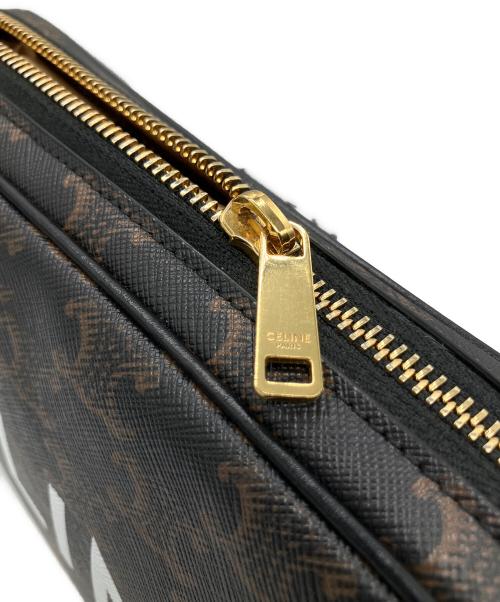 CELINE（セリーヌ）CELINE (セリーヌ) ミディアムメッセンジャーショルダーバッグ ブラウンの古着・服飾アイテム