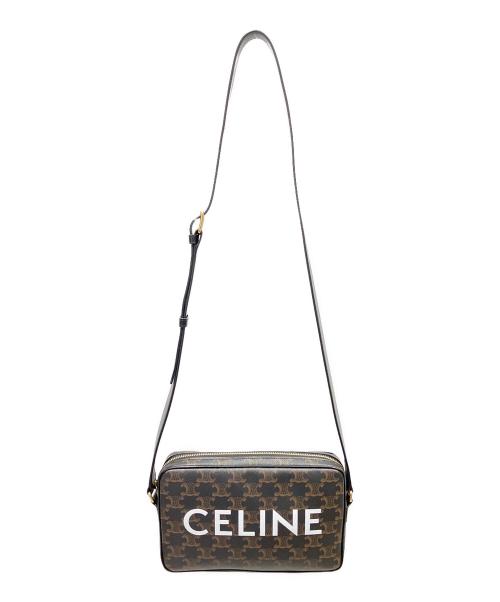 CELINE（セリーヌ）CELINE (セリーヌ) ミディアムメッセンジャーショルダーバッグ ブラウンの古着・服飾アイテム