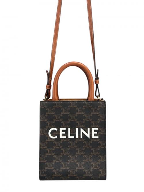 CELINE（セリーヌ）CELINE (セリーヌ) バーティカルカバ ミニ ブラウン サイズ:ミニの古着・服飾アイテム