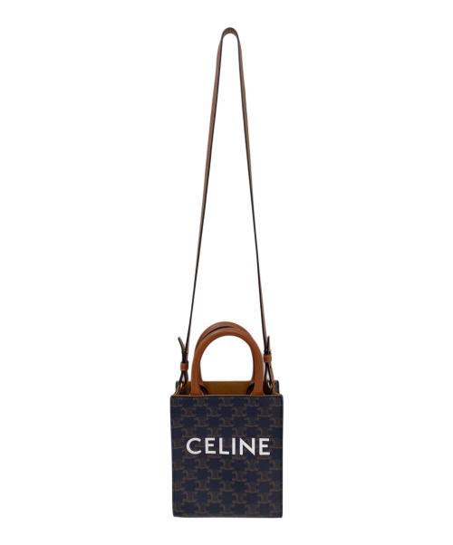 CELINE（セリーヌ）CELINE (セリーヌ) ミニバーティカルカバ ブラウン サイズ:ミニの古着・服飾アイテム
