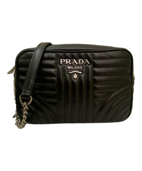 PRADA（プラダ）PRADA (プラダ) ダイアグラムチェーンショルダーバッグ ブラックの古着・服飾アイテム