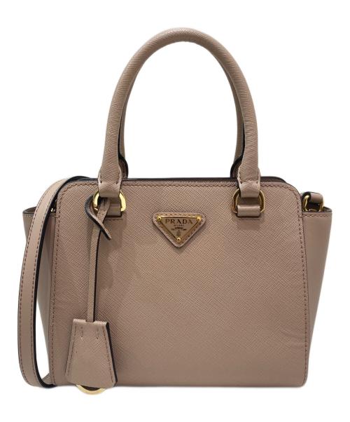 PRADA（プラダ）PRADA (プラダ) SAFFIANO SOFT C 2WAYバッグ ベージュの古着・服飾アイテム