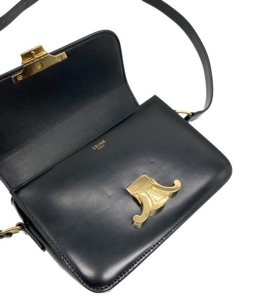 CELINE（セリーヌ）CELINE (セリーヌ) ティーン トリオンフバッグ ブラック×ゴールド金具の古着・服飾アイテム