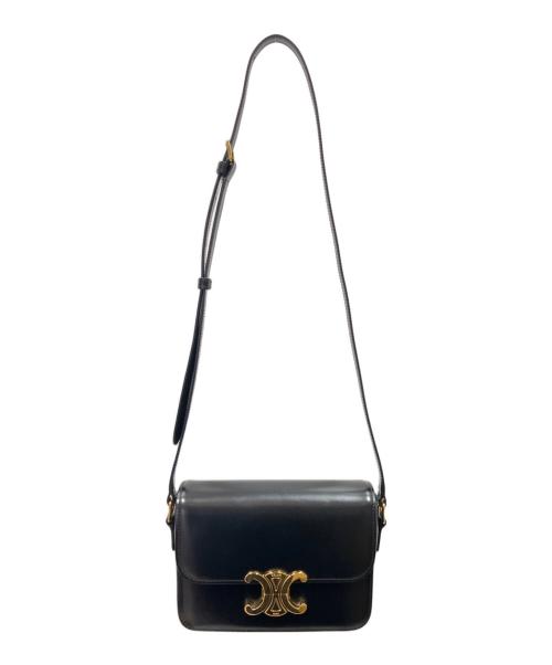 CELINE（セリーヌ）CELINE (セリーヌ) ティーン トリオンフバッグ ブラック×ゴールド金具の古着・服飾アイテム