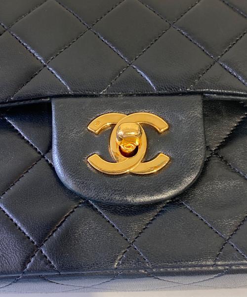 CHANEL（シャネル）CHANEL (シャネル) マトラッセ23 Wフラップチェーンショルダーバッグ ブラック サイズ:23の古着・服飾アイテム