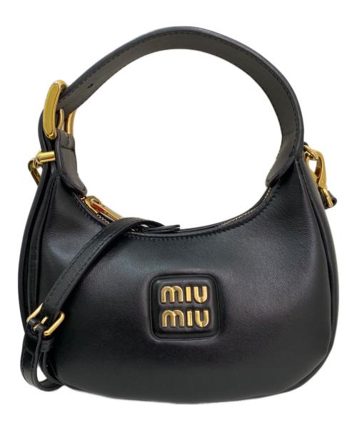 MIU MIU（ミュウミュウ）MIU MIU (ミュウミュウ) ホーボー2WAYバッグ ブラックの古着・服飾アイテム