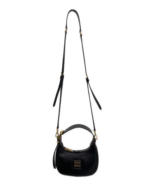 MIU MIU（ミュウミュウ）MIU MIU (ミュウミュウ) ホーボー2WAYバッグ ブラックの古着・服飾アイテム