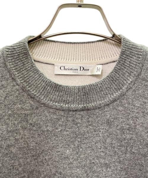 Christian Dior（クリスチャン ディオール）Christian Dior (クリスチャン ディオール) J'ADIOR ジャディオール ボクシー セーター グレー サイズ:40の古着・服飾アイテム