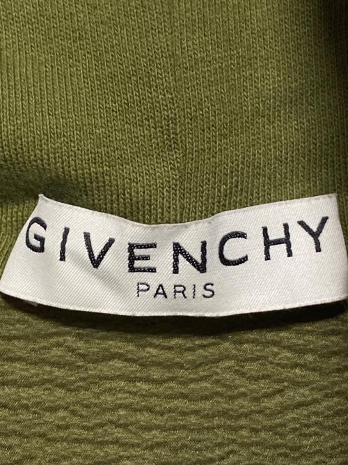 GIVENCHY（ジバンシィ）GIVENCHY (ジバンシィ) デストロイ加工ロゴパーカー オリーブ サイズ:Mの古着・服飾アイテム