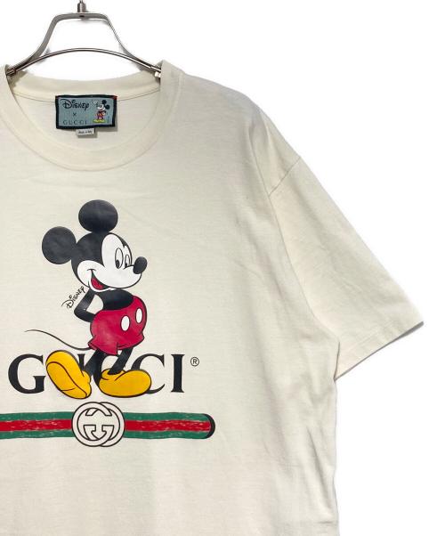 GUCCI（グッチ）GUCCI (グッチ) DISNEY (ディズニー) Mickey Mouse T-shirt アイボリー サイズ:Lの古着・服飾アイテム