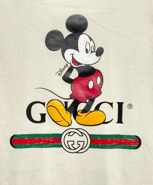 GUCCI（グッチ）GUCCI (グッチ) DISNEY (ディズニー) Mickey Mouse T-shirt アイボリー サイズ:Lの古着・服飾アイテム