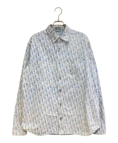 Dior（ディオール）Dior (ディオール) オブリークデニムシャツ ブルー×ホワイト サイズ:38の古着・服飾アイテム