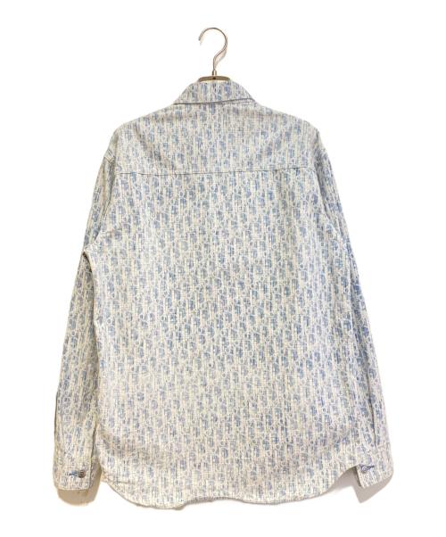 Dior（ディオール）Dior (ディオール) オブリークデニムシャツ ブルー×ホワイト サイズ:38の古着・服飾アイテム