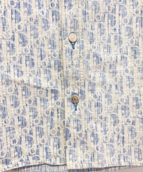 Dior（ディオール）Dior (ディオール) オブリークデニムシャツ ブルー×ホワイト サイズ:38の古着・服飾アイテム