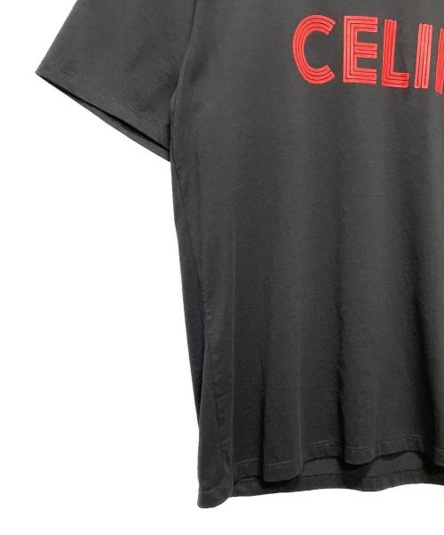 CELINE（セリーヌ）CELINE (セリーヌ) ルーズプリントTシャツ/ロゴプリントカットソー ブラック サイズ:Sの古着・服飾アイテム