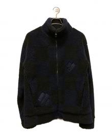 LOUIS VUITTON（ルイ ヴィトン）の古着「ダミエフリースジャケット」｜ネイビー×ブラック