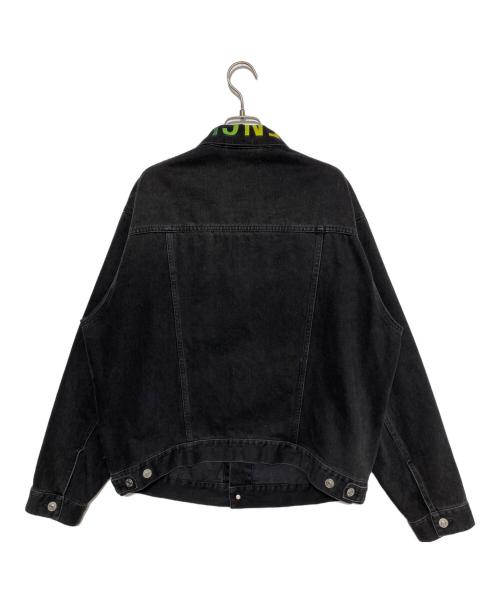 BALENCIAGA（バレンシアガ）BALENCIAGA (バレンシアガ) カラーロゴデニムジャケット ブラック サイズ:44の古着・服飾アイテム