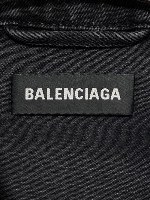 BALENCIAGA（バレンシアガ）BALENCIAGA (バレンシアガ) カラーロゴデニムジャケット ブラック サイズ:44の古着・服飾アイテム