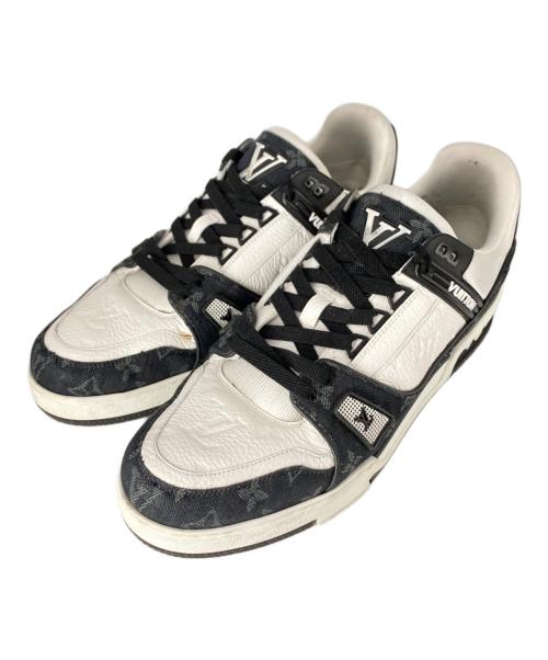 LOUIS VUITTON（ルイ ヴィトン）LOUIS VUITTON (ルイ ヴィトン) LVトレイナーラインスニーカー ホワイト×ブラック サイズ:9の古着・服飾アイテム