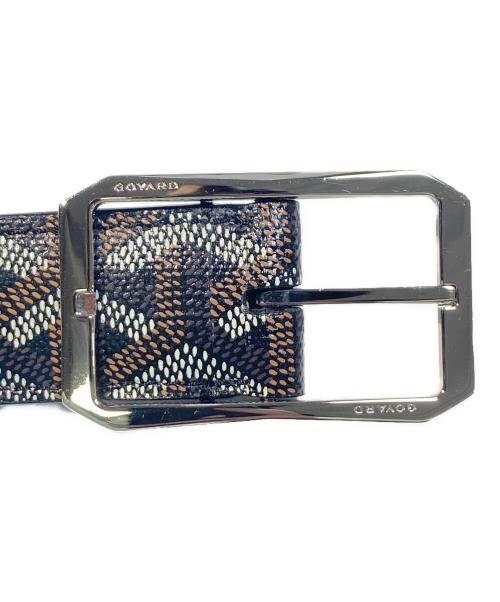 GOYARD（ゴヤール）GOYARD (ゴヤール) レザーベルト ブラウン×ブラック サイズ:90の古着・服飾アイテム