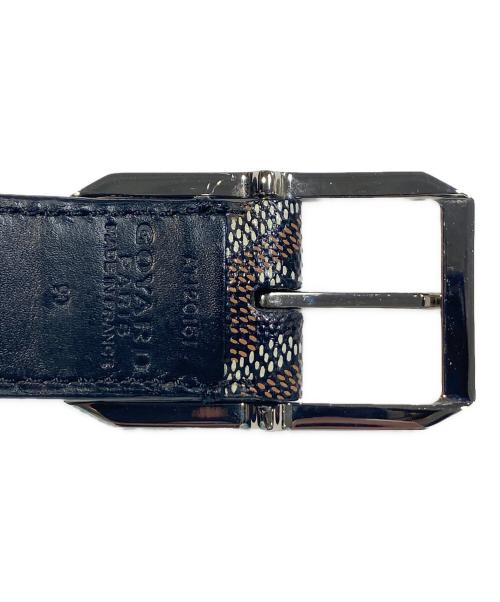 GOYARD（ゴヤール）GOYARD (ゴヤール) レザーベルト ブラウン×ブラック サイズ:90の古着・服飾アイテム