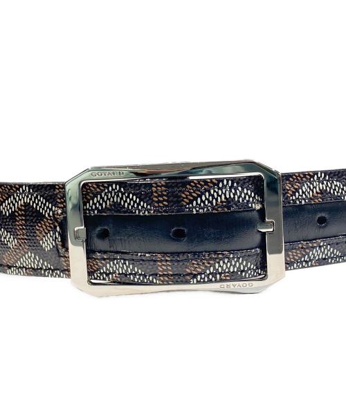 GOYARD（ゴヤール）GOYARD (ゴヤール) レザーベルト ブラウン×ブラック サイズ:90の古着・服飾アイテム