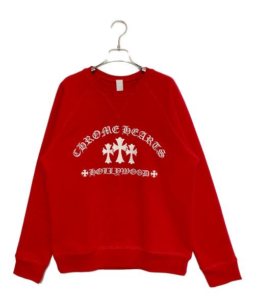 CHROME HEARTS（クロムハーツ）CHROME HEARTS (クロムハーツ) Y NOT セメタリークロスロゴスウェット レッド サイズ:Mの古着・服飾アイテム