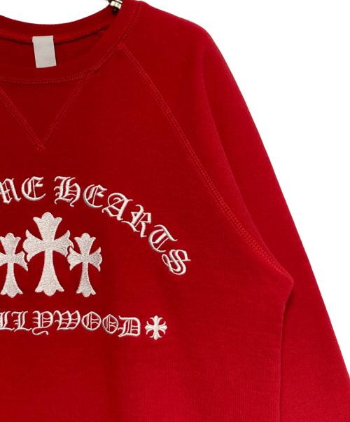CHROME HEARTS（クロムハーツ）CHROME HEARTS (クロムハーツ) Y NOT セメタリークロスロゴスウェット レッド サイズ:Mの古着・服飾アイテム