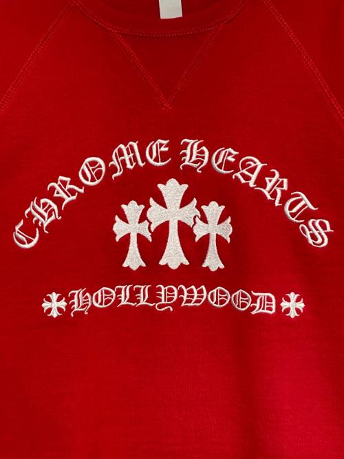 CHROME HEARTS（クロムハーツ）CHROME HEARTS (クロムハーツ) Y NOT セメタリークロスロゴスウェット レッド サイズ:Mの古着・服飾アイテム