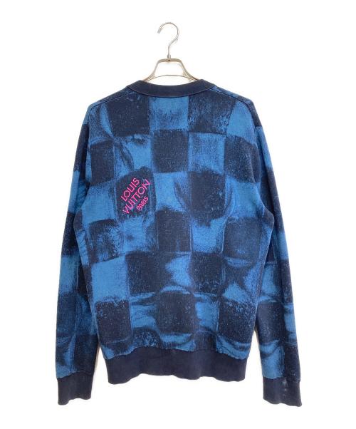 LOUIS VUITTON（ルイ ヴィトン）LOUIS VUITTON (ルイ ヴィトン) 21AW ダミエソルトニットカーディガン ネイビー サイズ:Sの古着・服飾アイテム
